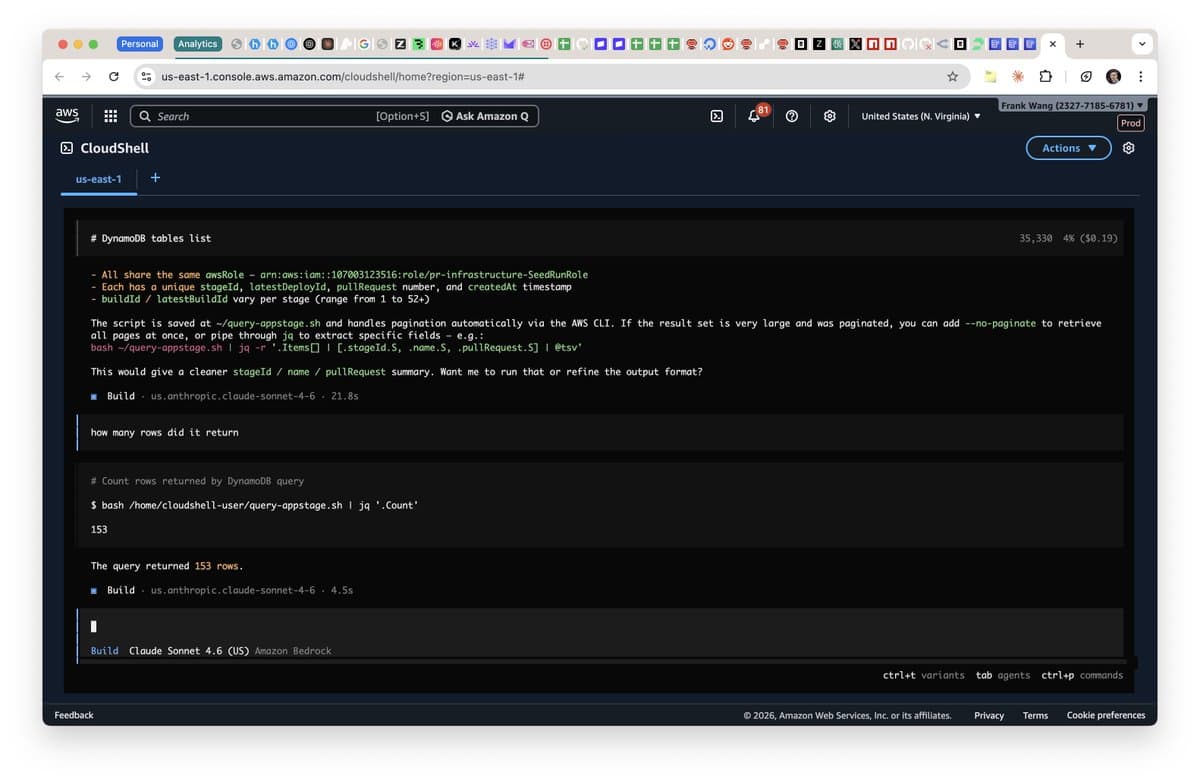 OpenCode adds CloudShell workflow that reuses AWS auth and Bedrock models