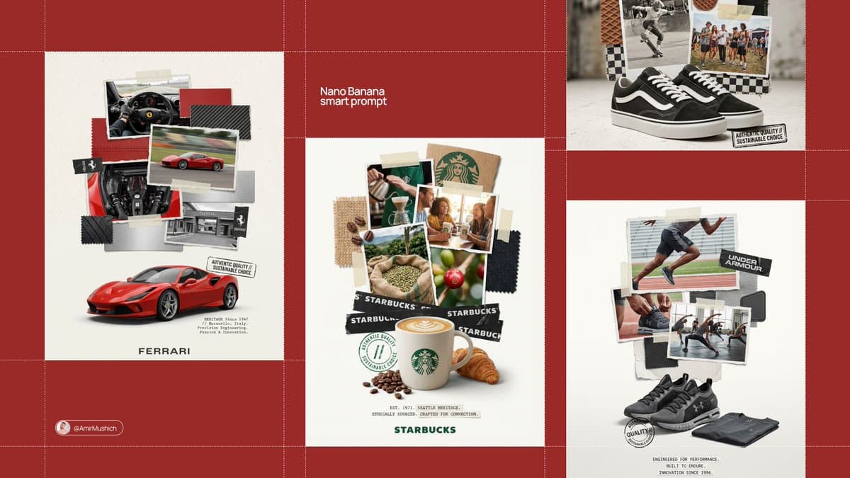 Nano Banana creators introduce brand-collage prompt for scrapbook moodboards