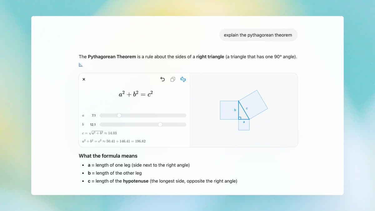 ChatGPT adds dynamic visual explanations for 70+ math and science concepts