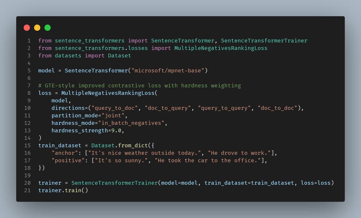 Sentence Transformers releases v5.3.0 with new InfoNCE variants and hardness weighting