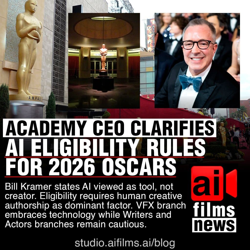 Academy limits 2026 Oscars eligibility to films with dominant human authorship
