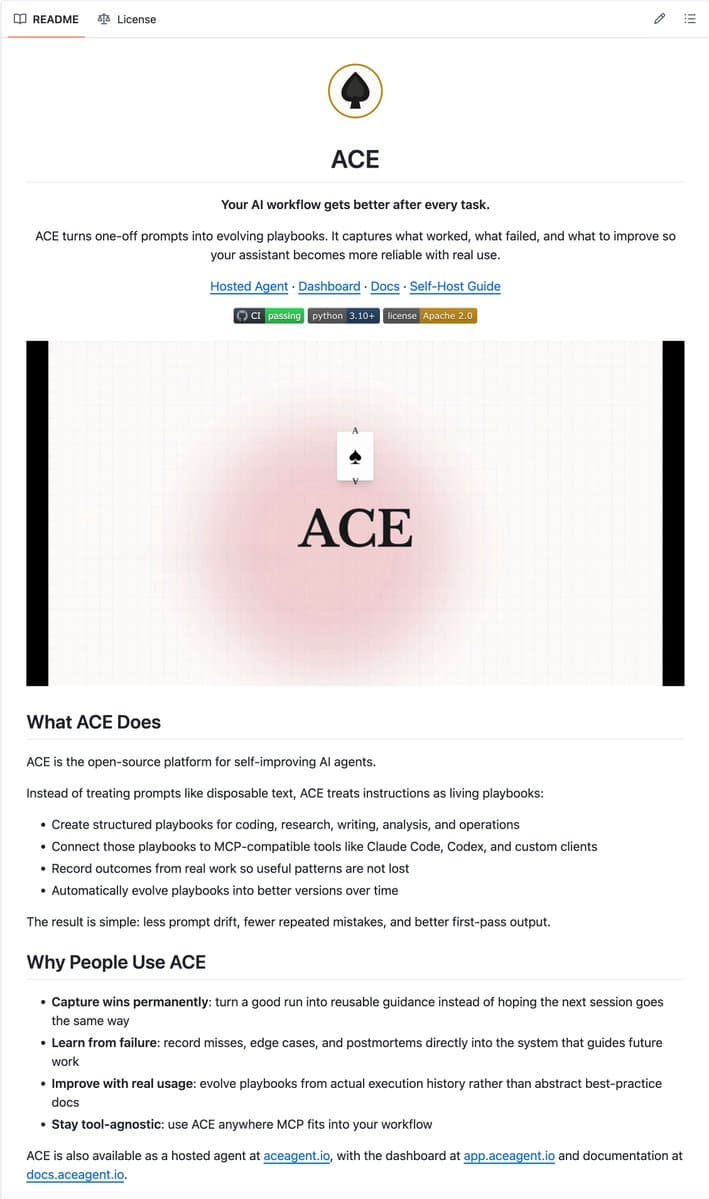 ACE opens ace-platform for self-hosting with MCP-compatible playbooks