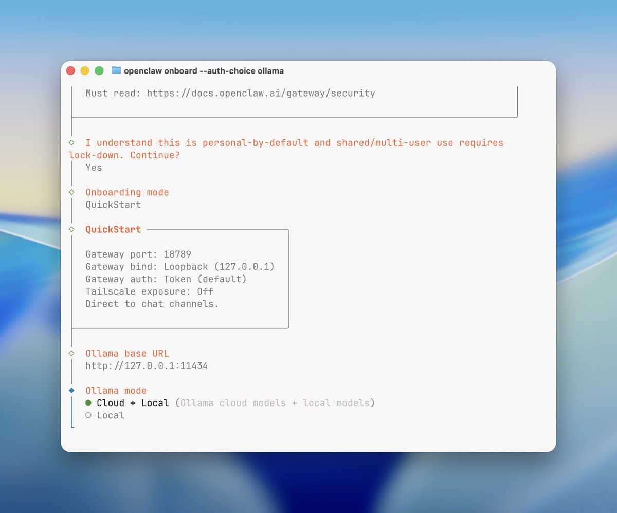 OpenClaw adds Ollama as an official provider via onboard --auth-choice ollama