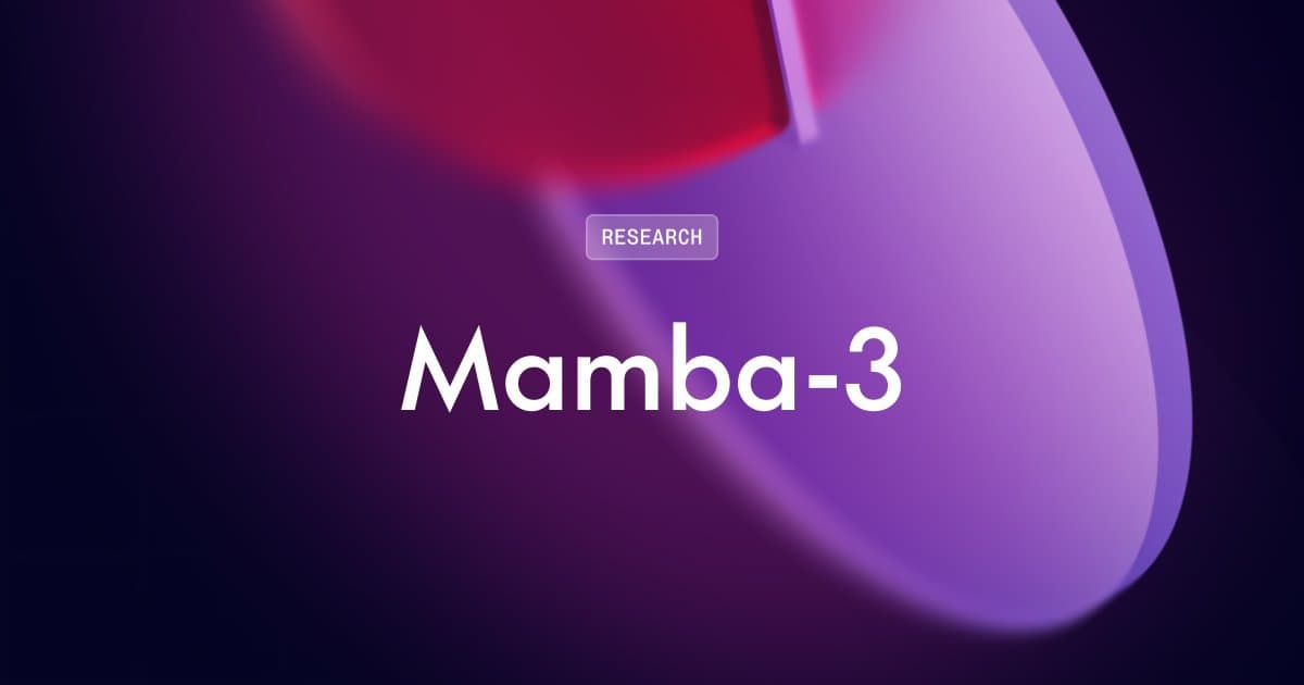 Together releases Mamba-3 with MIMO decoding and 1.5B fastest prefill plus decode