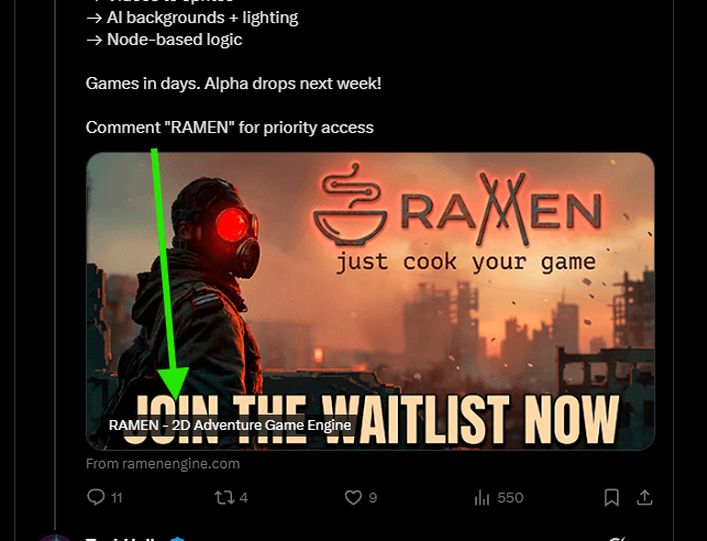 RAMEN opens waitlist for no-code 2D adventure engine with video-to-sprite tools