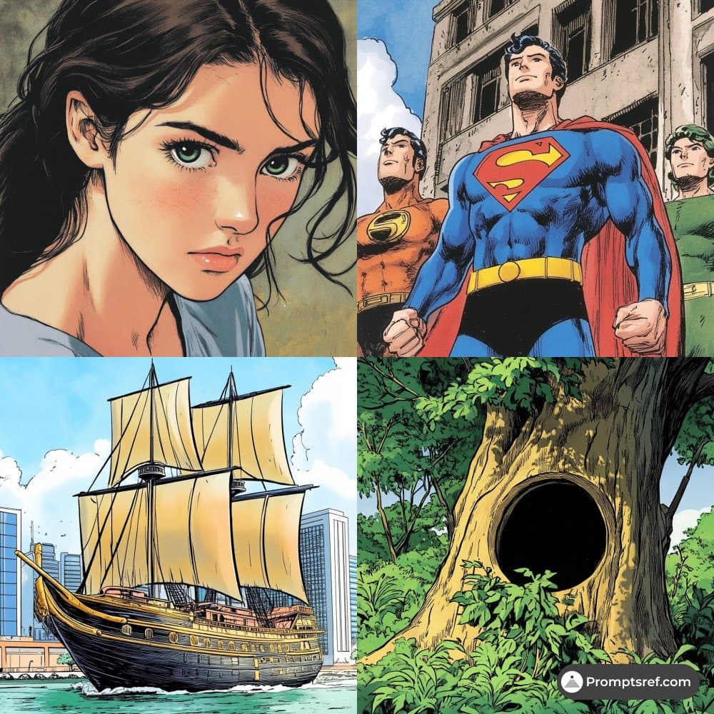 Midjourney supports SREF codes for comic, doodle, and model-sheet styles