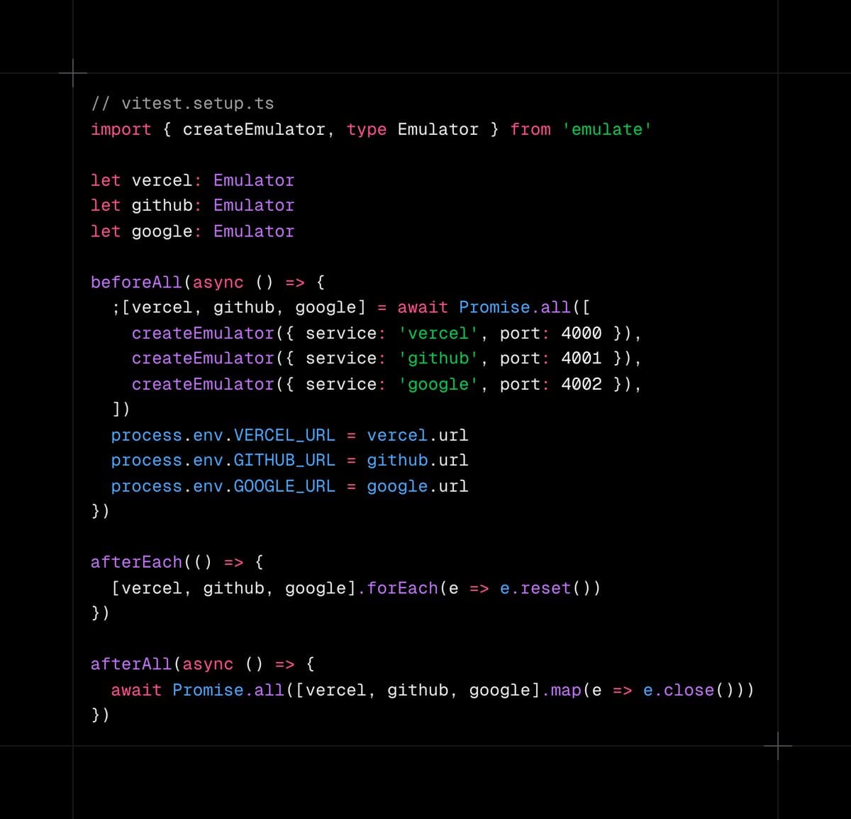 Vercel Emulate adds programmatic API for creating, resetting, and closing local emulators