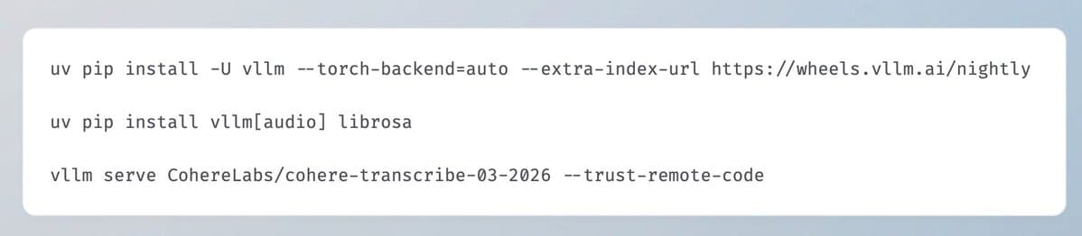 Cohere launches Transcribe 03-2026 with 14 languages and Apache 2.0 weights