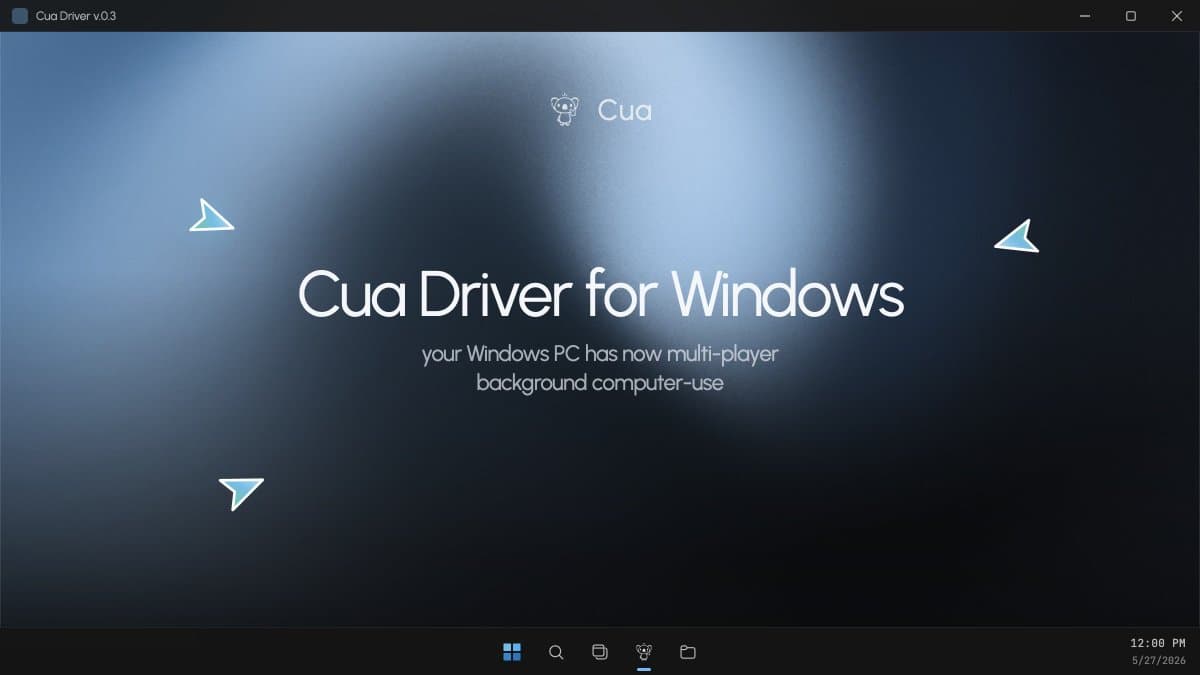 Cua Driver supports Windows background computer use over MCP and CLI