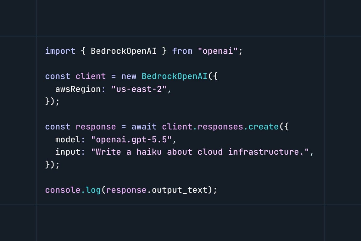 OpenAI releases GPT-5.4, GPT-5.5, and Codex on Amazon Bedrock