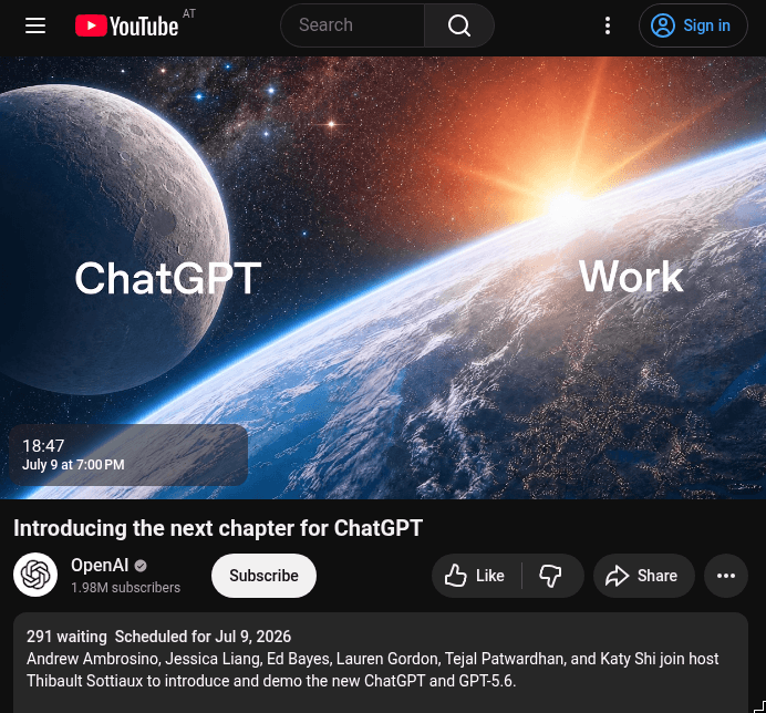 OpenAI launches ChatGPT Work with Codex and GPT-5.6 desktop agent