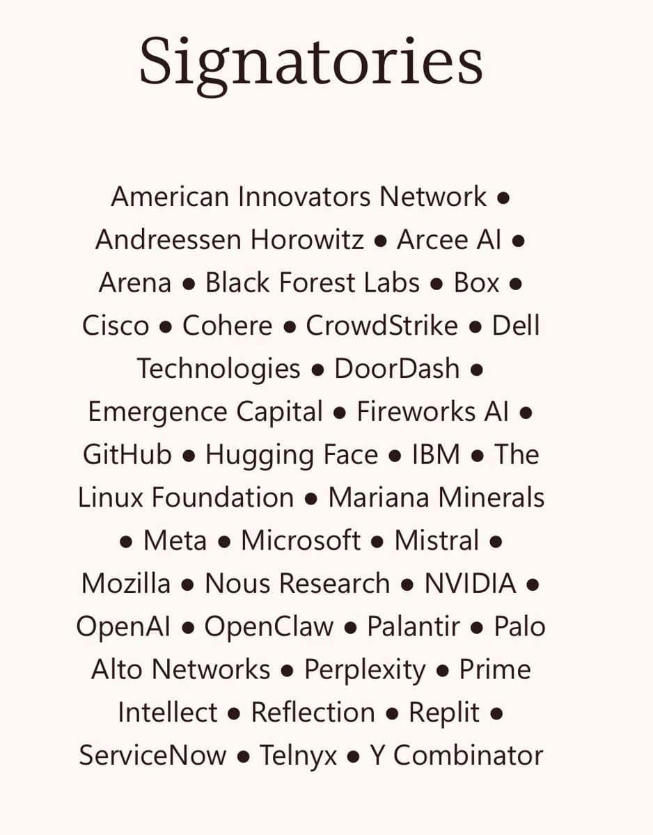 Google, Cohere, and vLLM sign open-weight AI letter