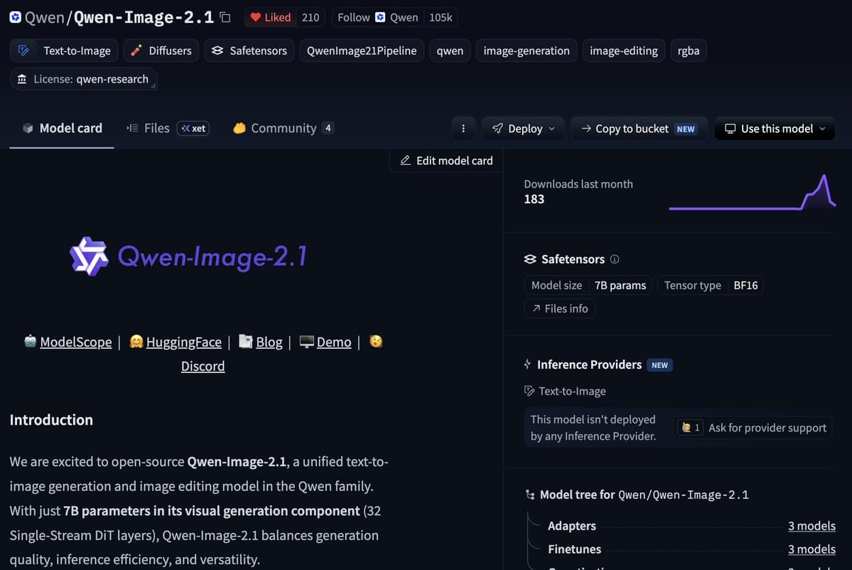 Qwen releases Qwen-Image-2.1 with open weights