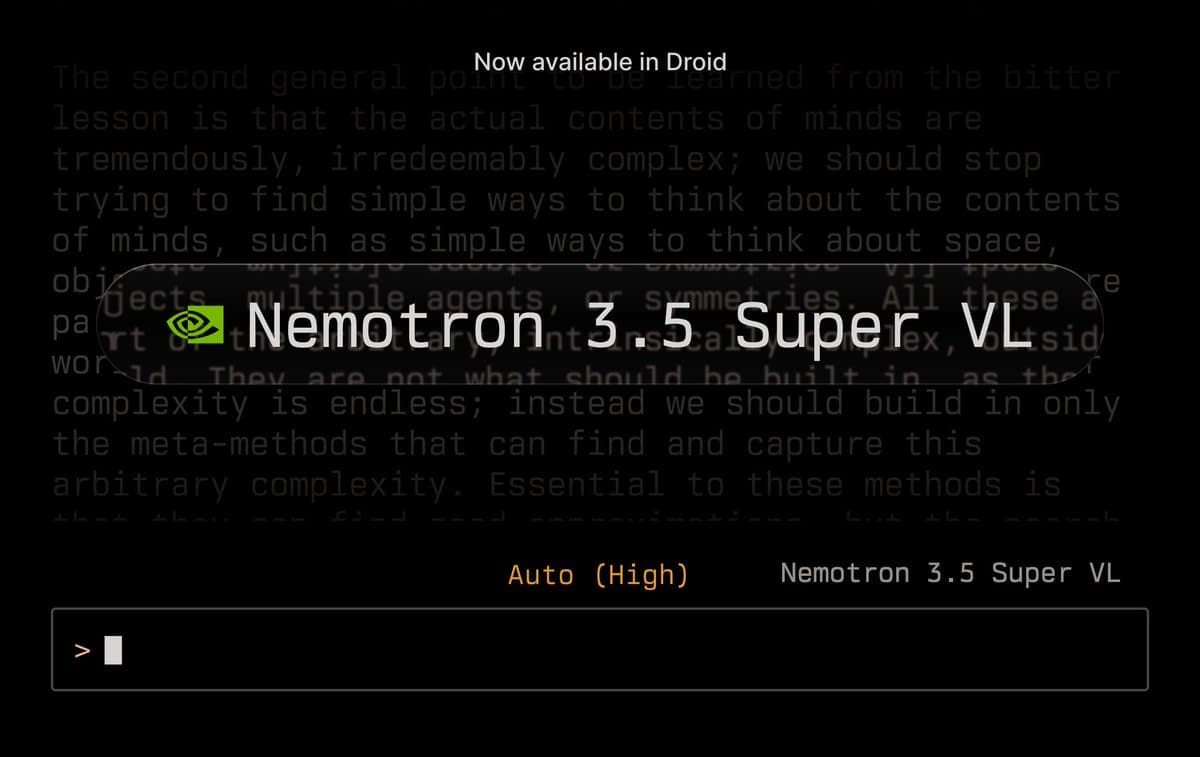 NVIDIA releases Nemotron 3.5 Super VL with 120B parameters and 1M-token context